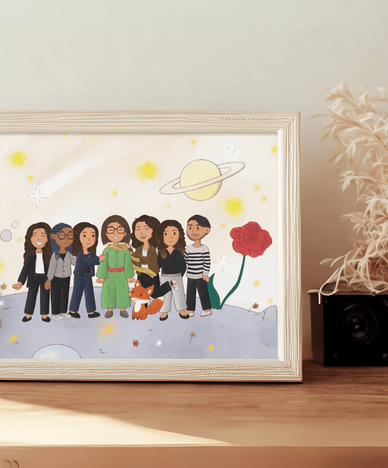 Illustration style "Le Petit Prince"