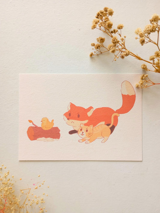 Mini print - Chasse oiseau