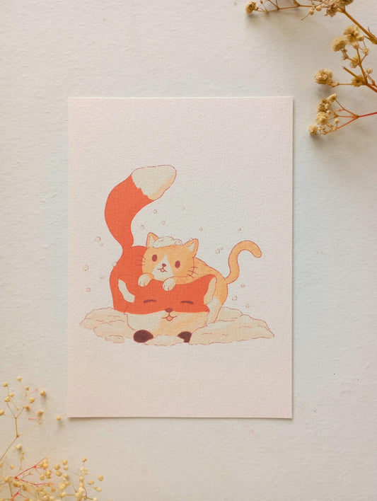 Mini print - Jouer dans la neige