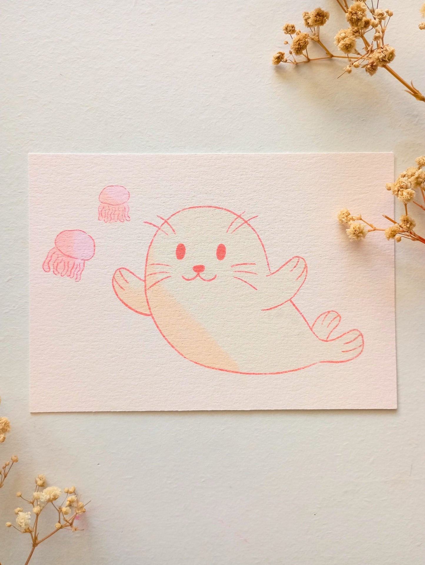 Mini print - Petit phoque fait coucou