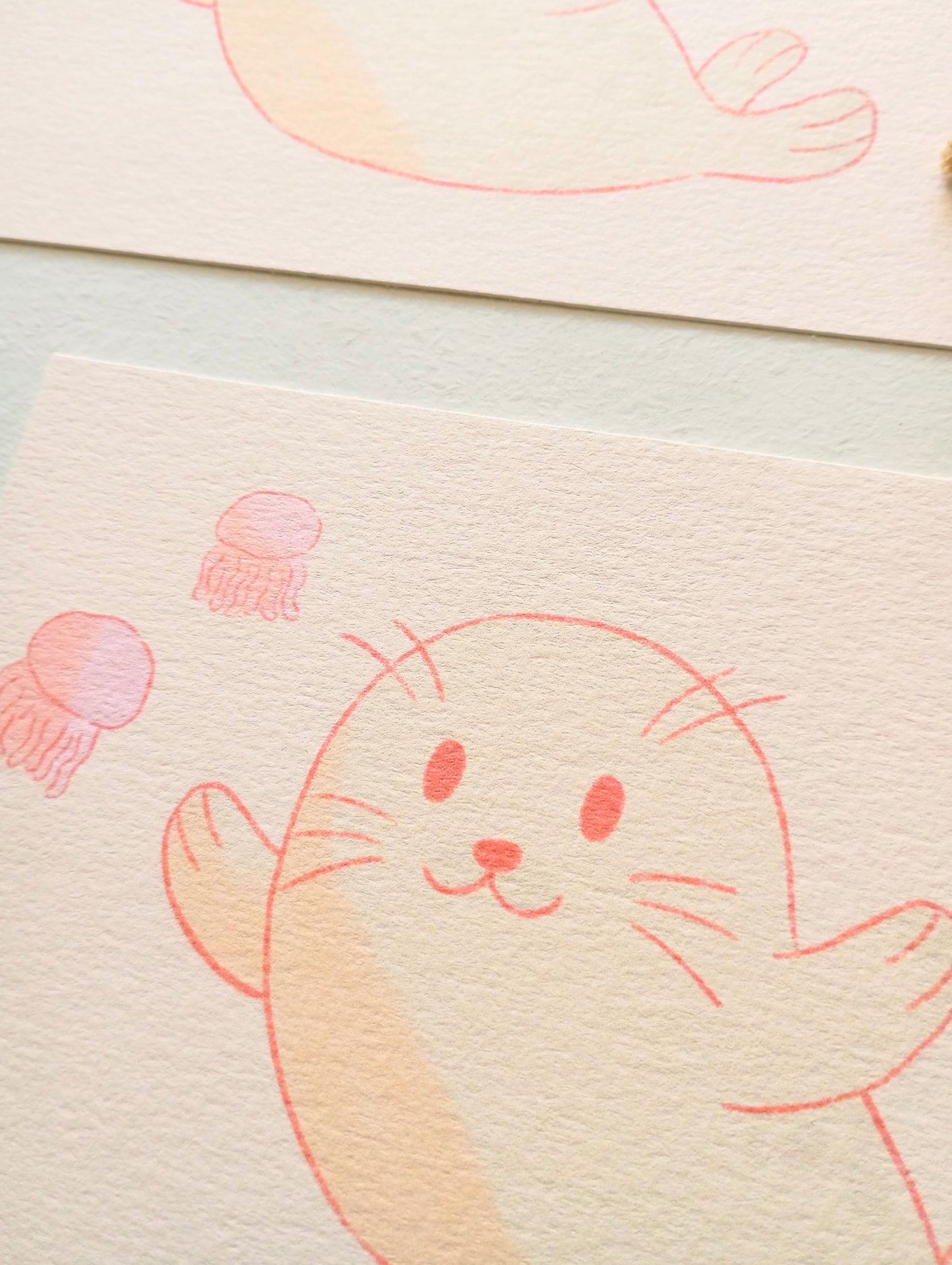 Mini print - Petit phoque fait coucou
