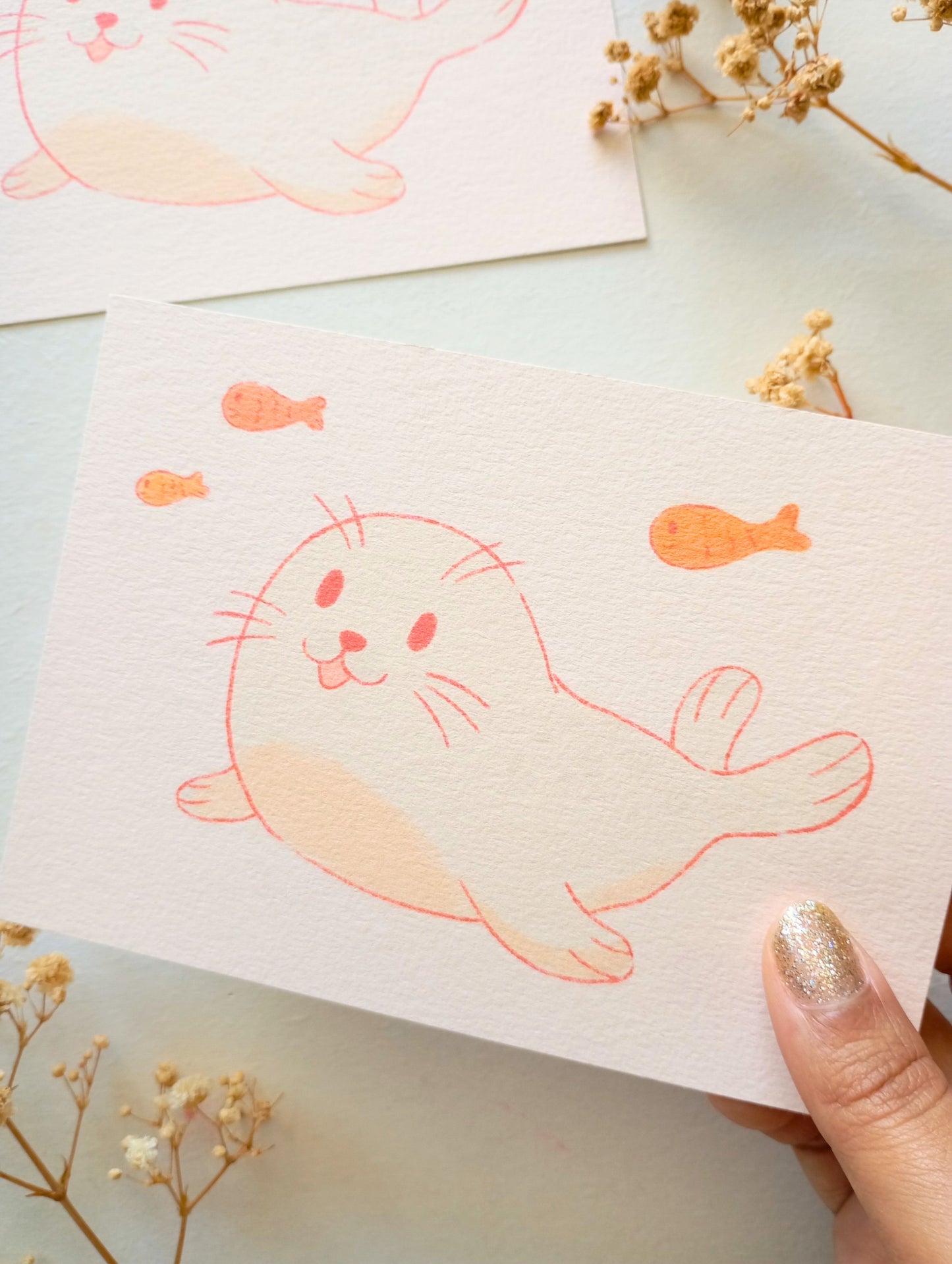 Mini print - Petit phoque joyeux