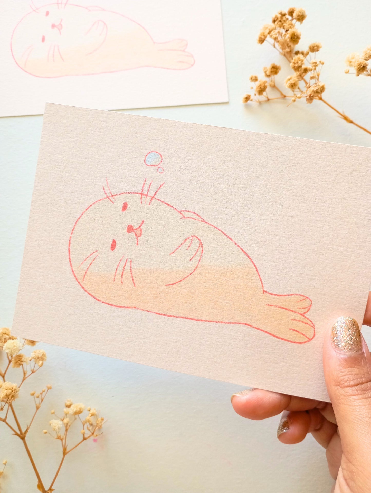 Mini print - Petit phoque sieste