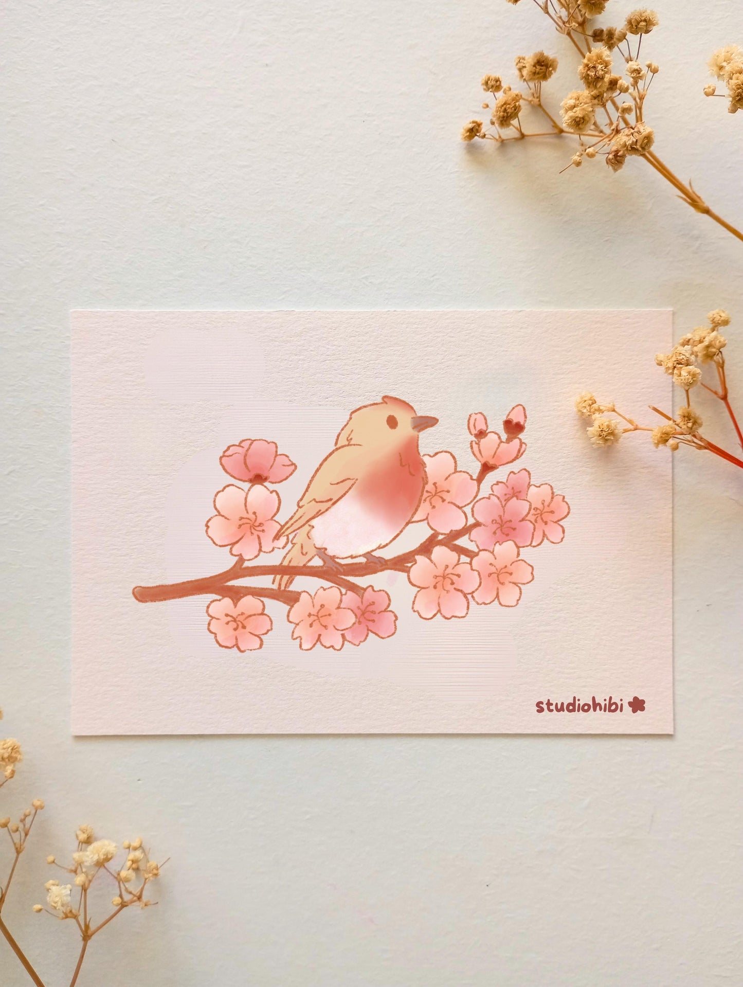 Mini print - Oiseau Sakura