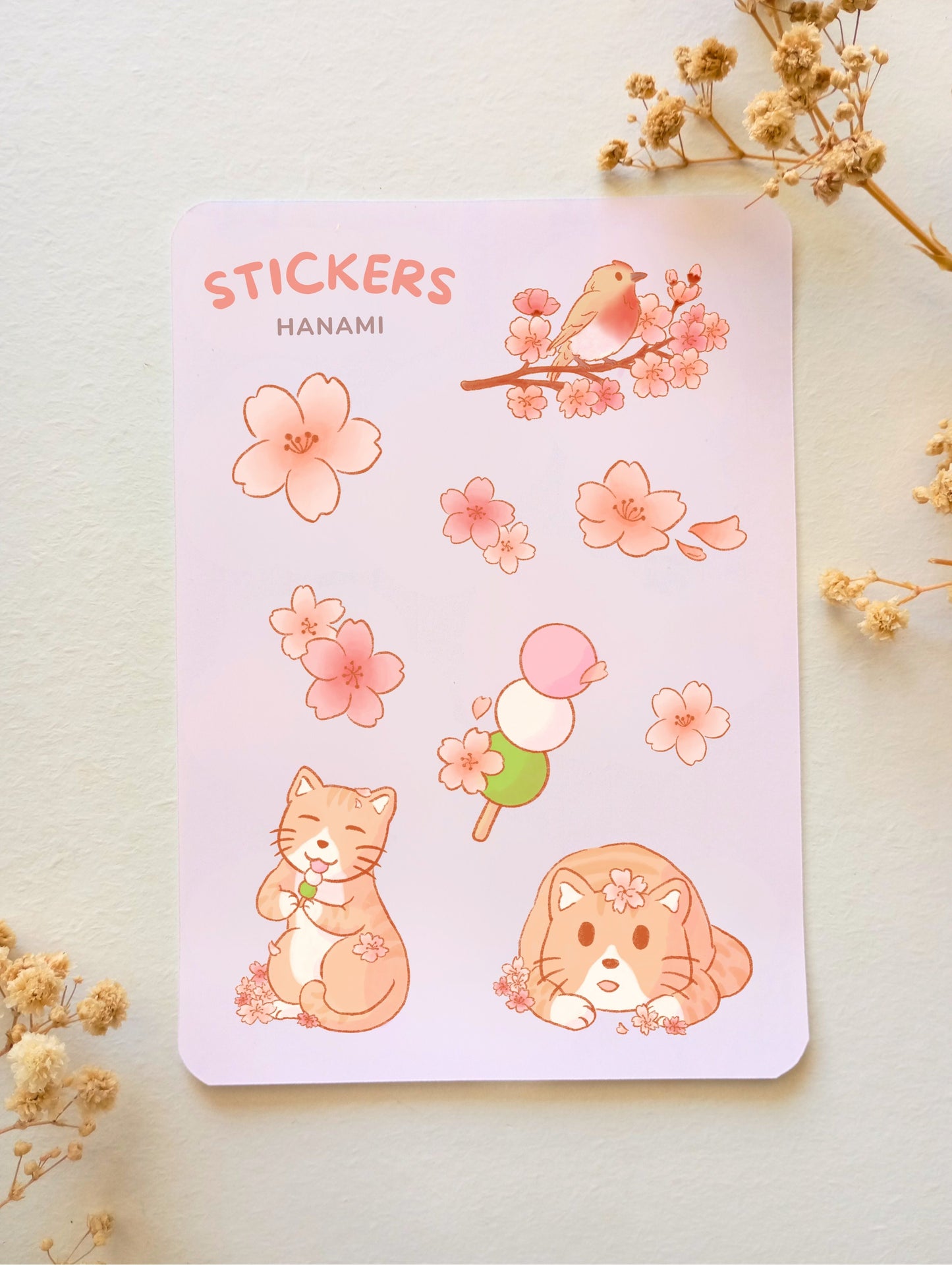 Feuille de stickers - Hanami