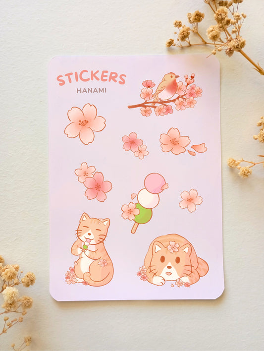 Feuille de stickers - Hanami