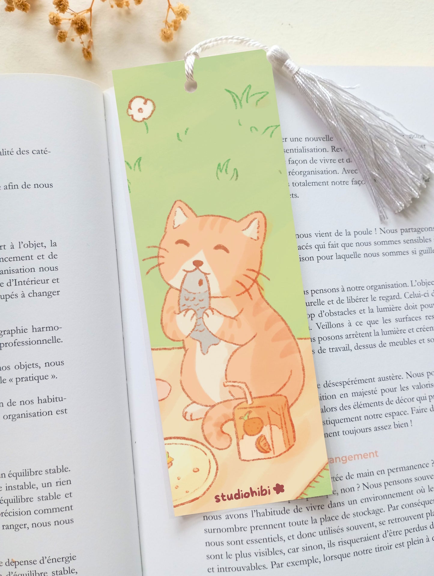 Marque-page - Chat pique nique