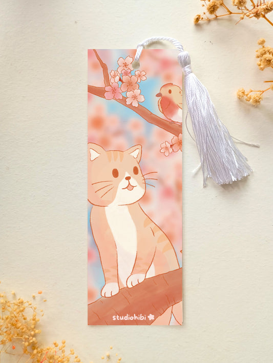 Marque-page - Chat Cerisier