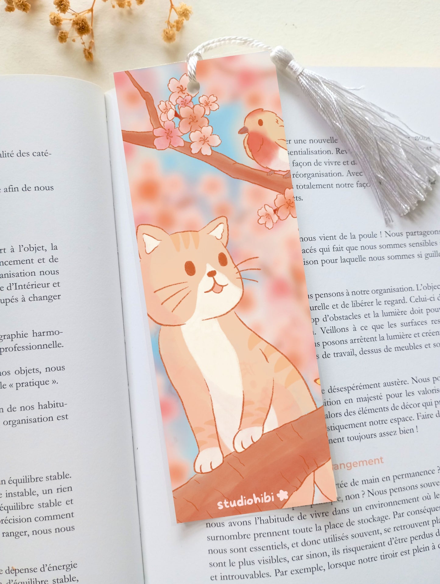Marque-page - Chat Cerisier