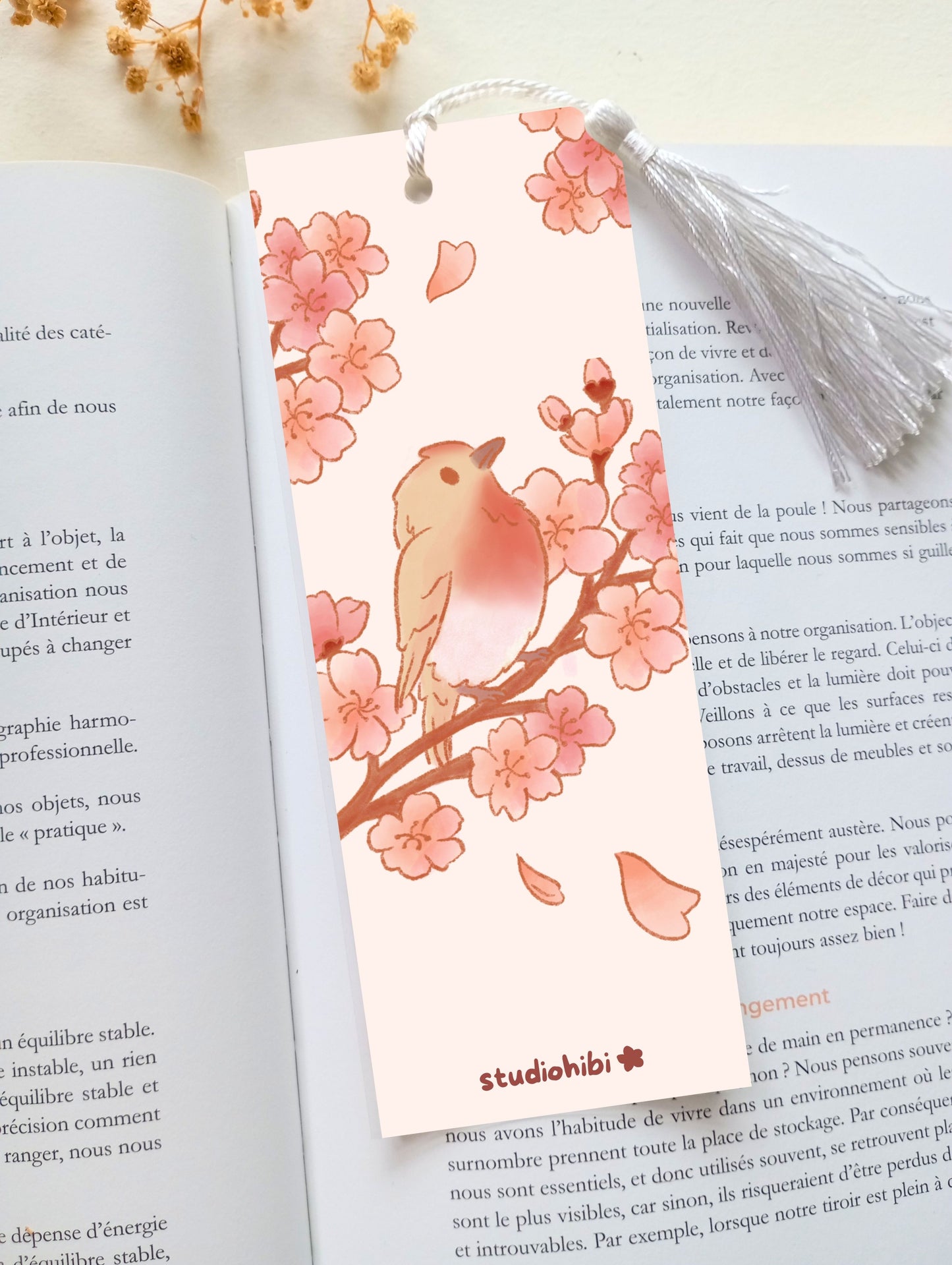 Marque-page - Oiseau Sakura