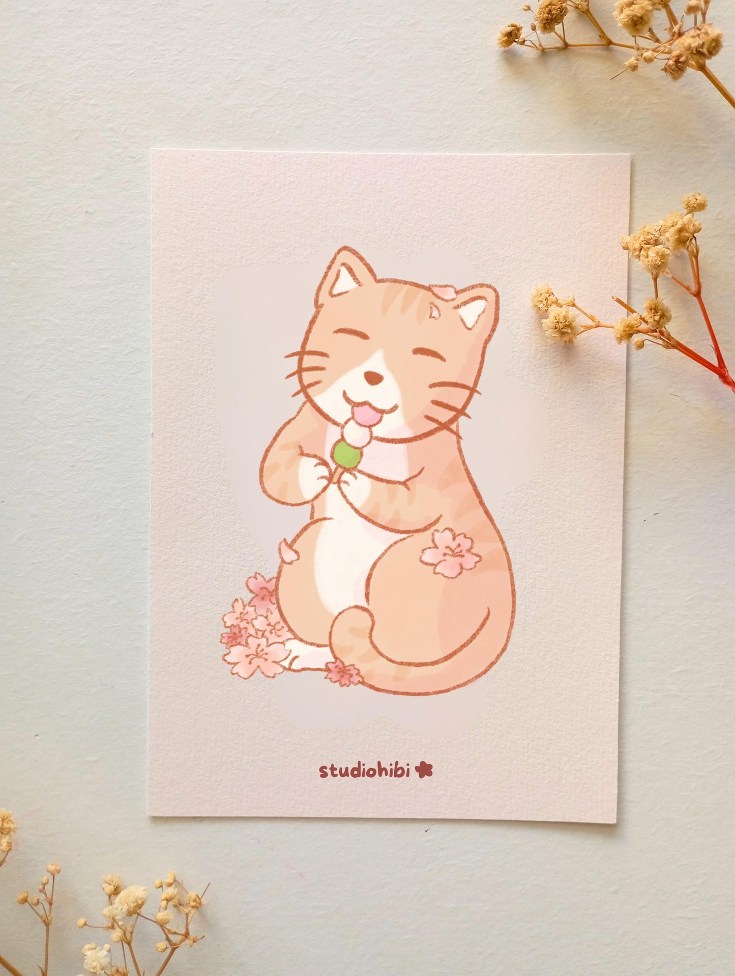 Mini print - Chat mange dango