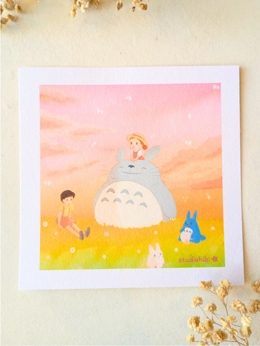 Print - Totoro au crépuscule